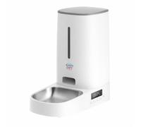 Distributeur Automatique de Croquettes 4L pour Chiens et Chats - Programmable 6 Repas, Bol Ergonomique, Anti-Obstruction, Réservoir Amovible, Fonction USB et Piles