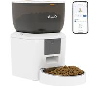 Distributeur Automatique de Croquettes Chat - Gamelle Connectée WiFi App 4L - 1 à 10 Repas - Enregistrement Vocal