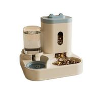 Distributeur Automatique de croquettes for Chats et Chiens avec Fontaine à Eau, Bol surélevé Grande capacité Conception Anti-basculement(Blue)