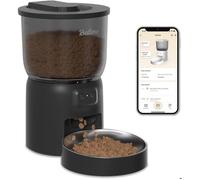 Distributeur Automatique de Croquettes pour Chat - 3L avec Contrôle WiFi 2.4 GHz - Programmateur de Repas, Noir