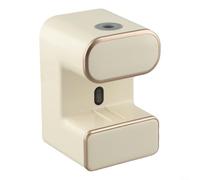 Distributeur automatique de dentifrice électrique mural avec 3 fentes pour brosse à dents, induction sans contact, perles lumineuses LED, hygiénique pour la salle de bain (blanc)