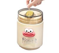 Distributeur automatique de -dents pop-up - 5,8 × 5,8 × 8,5 cm, récipient en forme de bouche, boîte de support hygiénique en matériau PP, pot de rangement portable créatif facile à nettoyer p