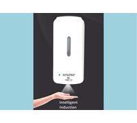 Distributeur Automatique de désinfectant pour Les Mains par Induction Infrarouge, capacité extrêmement Grande sans Contact 1000 ML, Verrouillage supérieur Facile à Ouvrir/Fermer, Couleur Blanche