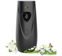 Distributeur automatique de désodorisant à fixation murale/debout, distributeur de parfum en aérosol adapté pour hôtel, chambre, salle de bain, bureau, lieu commercial (noir)