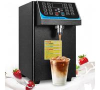 Distributeur Automatique de Fructose 7,5 L, Machine Doseuse de Sirop 450 W en Acier Inoxydable, Doseur de Sucre avec 16 Mémoires pour Bubble Tea, Café, Bar et Salon de Thé
