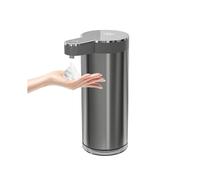 Distributeur automatique de mousse liquide avec capacité de 350 ml et construction en acier inoxydable pour une utilisation domestique et professionnelle Distributeur de savon à piles