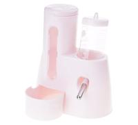 Distributeur automatique de nourriture à double chambre pour petits animaux et bouteille d'eau - Base stable pour environnement de cage