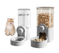 Distributeur Automatique de Nourriture à Suspendre: PRITOK 2 Pièces Distributeur d'eau et de Nourriture pour Animaux de Compagnie, Distributeur Eau pour Petits Animaux pour Chats, Chiens