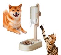Distributeur automatique de nourriture et d'eau 2 en 1 pour chien et chat, grande capacité, outil distributeur de repas facile à programmer pour petits animaux de compagnie, chatons, chiots