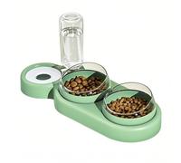 Distributeur automatique de nourriture et d'eau avec trois compartiments pour animaux de compagnie - Le miracle en libre-service pour nourrir et boire pour les chats et les chiens.