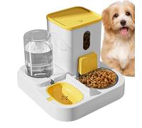 Distributeur automatique de nourriture et d'eau pour animaux de compagnie - Grande capacité - Dispositif d'alimentation fiable avec recharge facile - Gamelle programmable pour petits animaux