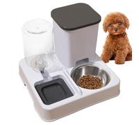 Distributeur automatique de nourriture et d'eau pour chat - Gourde automatique antidérapante - Fournitures portables pour animaux domestiques - Distributeur de nourriture et d'eau amovible pour chiens