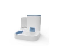 Distributeur Automatique de Nourriture for Chats Grande capacité, gamelle d'eau, Accessoires for Animaux de Compagnie, séparation des Aliments secs et humides(Sky Blue)