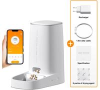 Distributeur automatique de nourriture pour animaux domestiques, capacité 4L, appareil intelligent, contrôle par application, WIFI Bol unique