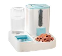 Distributeur Automatique de Nourriture pour Animaux domestiques Petits et Moyens Animaux Distributeur Automatique de Nourriture et Abreuvoir 2,4 L + 1,3 L