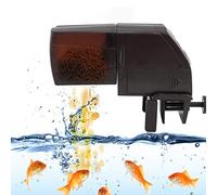 Distributeur Automatique de Nourriture pour Aquarium Distributeur de Nourriture pour Poisson avec Affichage LCD et réglage du Temps de Puissance pour tortue d'eau Amphibien Grenouilles