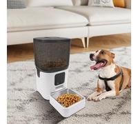 Distributeur automatique de nourriture pour chat, 6 l, distributeur automatique de nourriture pour chat et chien, 1 à 10 repas/jour, application pour téléphone portable, 1 à 15 jours, bol en acier