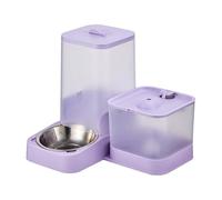 Distributeur Automatique de Nourriture pour Chat - Alimentation Automatique pour Chiens avec Distributeur d'eau, récipient de Nourriture avec Bol en Acier Inoxydable pour Chiots et Grandes Races