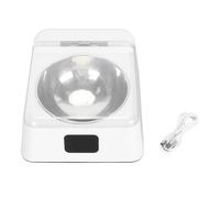 Distributeur Automatique de Nourriture pour Chat, Capteur Infrarouge, Couvercle à Ouverture Automatique, Affichage LED, Alimenté par Batterie