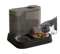 Distributeur Automatique De Nourriture Pour Chat Distributeur 2-en-1 de | Distributeur Grande Capacité pour maison salon intérieur cour patio vacances w nd escapade