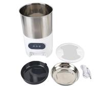 Distributeur Automatique de Nourriture pour Chat, Programmable, 4L - Planification Flexible, Acier Inoxydable Double Gamelle, Chats et Chiens