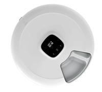 Distributeur automatique de nourriture pour chats avec plateaux amovibles pour collations et nourriture sèche