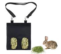 Distributeur Automatique de Nourriture pour Lapin, Hamster, Cochon d'Inde - Sac de Rangement pour Foin avec Sangle de Réglage
