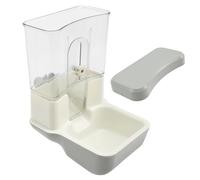 Distributeur automatique de nourriture pour lapins - Peut être accroché - 800 ml - Réglable avec seau visible - Sortie de céréales de 4 cm - Distributeur amovible pour petits animaux