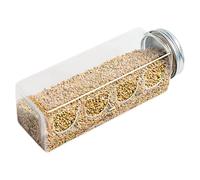 Distributeur automatique de nourriture pour pigeons - Clair - Pas de désordre - Nourriture pour poules - 4 connecteurs d'alimentation mignons - En forme de bouteille - Distributeur d'eau portable pour