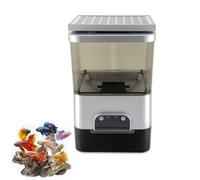 Distributeur Automatique de Nourriture pour Poissons à énergie Solaire, fréquence de Distribution réglable de 1 à 12 Fois pour Les bassins et Aquariums extérieurs
