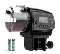 Distributeur Automatique de Nourriture pour Poissons avec Piles, Distributeur Poissons Réglable Multifonctionnel pour Petit