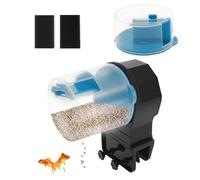 Distributeur automatique de nourriture pour poissons d'aquarium 12/24 h avec 2 boîtes d'alimentation 100/210 ml - Réglage de la quantité de nourriture - Distributeur automatique de nourriture pour
