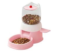 Distributeur automatique de nourriture sèche 2 litres avec couvercle pressé | Alimentation automatique pour animaux de compagnie - Pour intérieur maison, extérieur, patio, arrière, magasin pour
