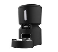 Distributeur automatique de nourriture sèche pour animaux de compagnie, 4 L avec minuterie de repas et appel vocal, double alimentation pour chats et chiens, ensemble de 1 à 5 repas par jour