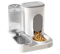 Distributeur automatique de nourriture sèche pour chat | Distributeur automatique d'eau pour chat | Grande capacité 2 en 1 Fournitures pour animaux de compagnie avec bol de nourriture amovible |