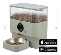 TRIXIE Distributeur Automatique TX-C Smart 5.0L pour Chiens et Chats - Distributeur de Nourriture programmable et contrôlable en Gris Clair - Alimentation Automatique et personnalisée - 24347