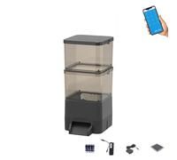 Distributeur automatique de poissons pour étangs et aquariums extérieurs, capacité de 4 L/10 L/20 L, distributeur de rationnement chronométré avec écran LCD