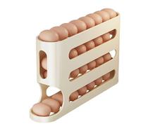 Distributeur automatique de rouleaux à œufs - Grande étagère de rangement à œufs à 4 niveaux, plateau organisateur d'œufs roulant, porte-œufs, rangement pour œufs de cuisine, étagère à rouleaux |