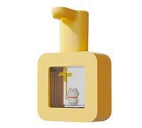 Distributeur Automatique De Savon à Capteur, Distributeur De Savon Moussant Automatique Mignon, Distributeur De Savon pour Les Mains sans Contact pour Enfants, Distributeur De Savon en(Jaune)