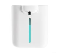 Distributeur automatique de savon en mousse, mains sans contact mural, capacité de 500 ml, sortie réglable sur 4 niveaux, solution hygiénique pour maison, hôtel, cuisine, salle de bain (gel blanc)
