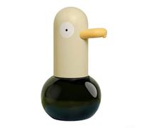 Distributeur automatique de savon en mousse pour les mains avec capteur infrarouge sans contact, 400 ml, rechargeable pour salle de bain et cuisine, pour usage domestique (jaune)