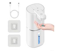 Distributeur automatique de savon liquide à 4 niveaux de sortie réglable | Rechargeable USB-C, batterie 1200 mAh, autonomie de 80 jours, sans contact, étanchéité IPX5