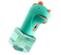 Distributeur Automatique de Savonnette Liquide Petit Dinosaure Vert | Silicone Abs Petg, Surface Lisse Antidérapante et Étanchéité Soignée, pour Salle de Bain Quotidienne