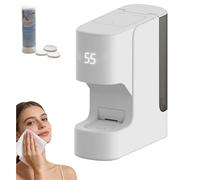 Distributeur automatique de serviettes chaudes, distributeur de serviettes chaudes pour le visage, température constante de 55 °C, chaleur en 5 secondes, avec 20 serviettes compressées, pour salon de