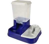 Distributeur automatique d'eau et de nourriture Flamingo Duo Max Bleu 34x27x36 cm