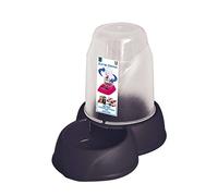 Distributeur automatique d'eau ou de nourriture pour chat ou chien ou petit rongeur, taille Médium 1,6 litres pour eau ou croquettes, avec patins anti dérapants,