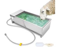 Distributeur Automatique d'eau pour Bétail, 7.5L Grande capacité en Acier Inoxydable Auto-Remplissage Réservoir d'eau Potable pour Le Cheval Vache Chèvre Cochon