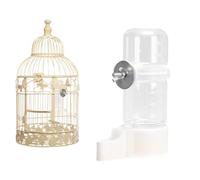 Distributeur automatique d'oiseaux d'eau, grande capacité Parrot Waterer, Hangable Parakeet Feeder Drinker, Food Distributeur Container, Bird Cage Accessoires, 5.28x2.17x1.18 Inches