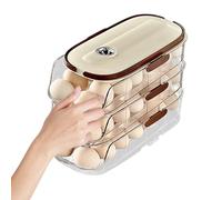 Distributeur automatique d'œufs - Support à œufs roulant avec couvercle | Récipient à œuf empilable pour réfrigérateur, comptoir, cuisine | Distributeur automatique d'œuf pour la maison, la salle