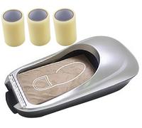 Distributeur Automatique Intelligent de Films Plastiques Jetables pour Chaussures, avec PéDale et 3 Rouleaux de Film de Recharge pour la Maison et le Laboratoire(1-silver)